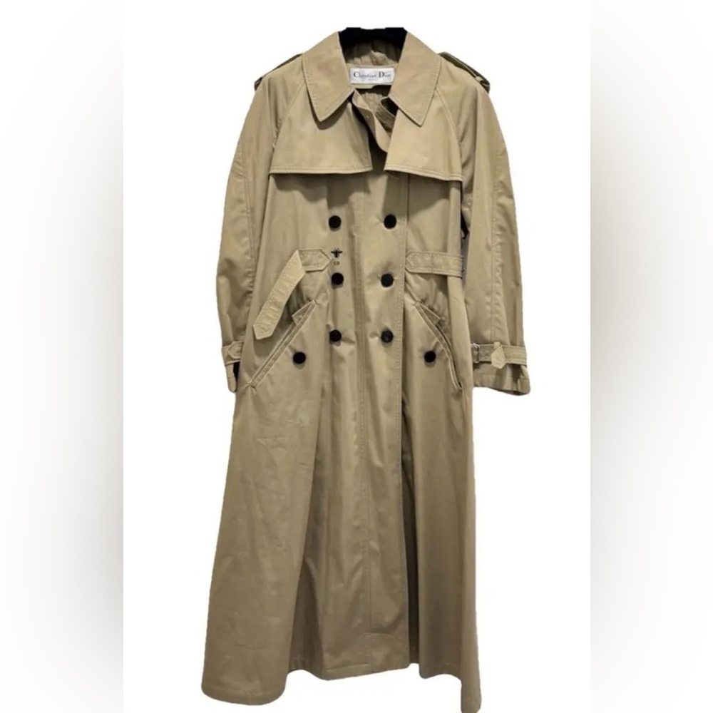 Authentic Christian Dior Vintage Military Trench sz 10 excellent condition ❤️ - Picture 1 of 16